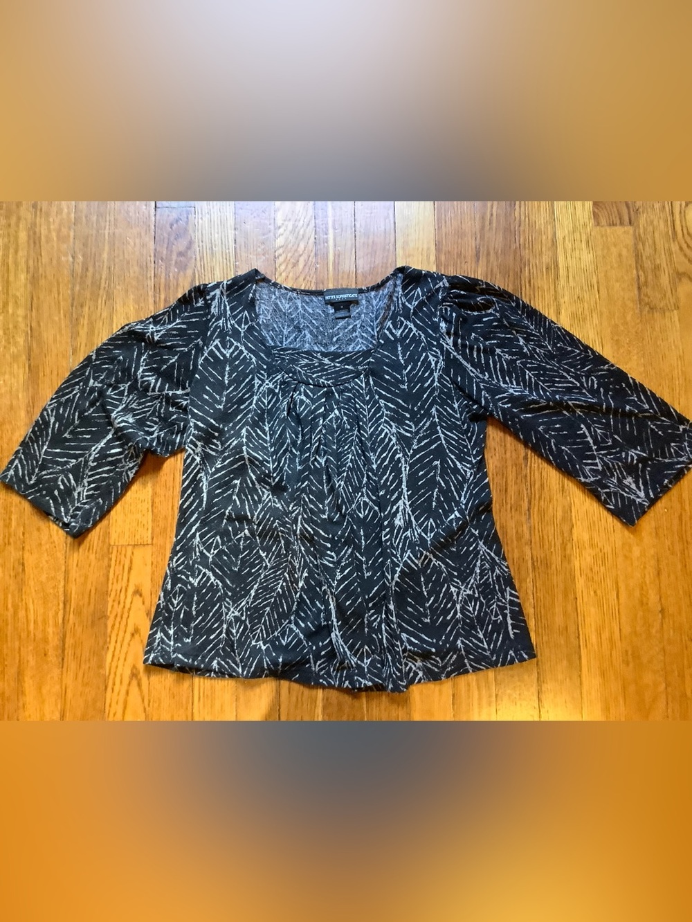 Petite Sophisticate 3/4 sleeve top PM